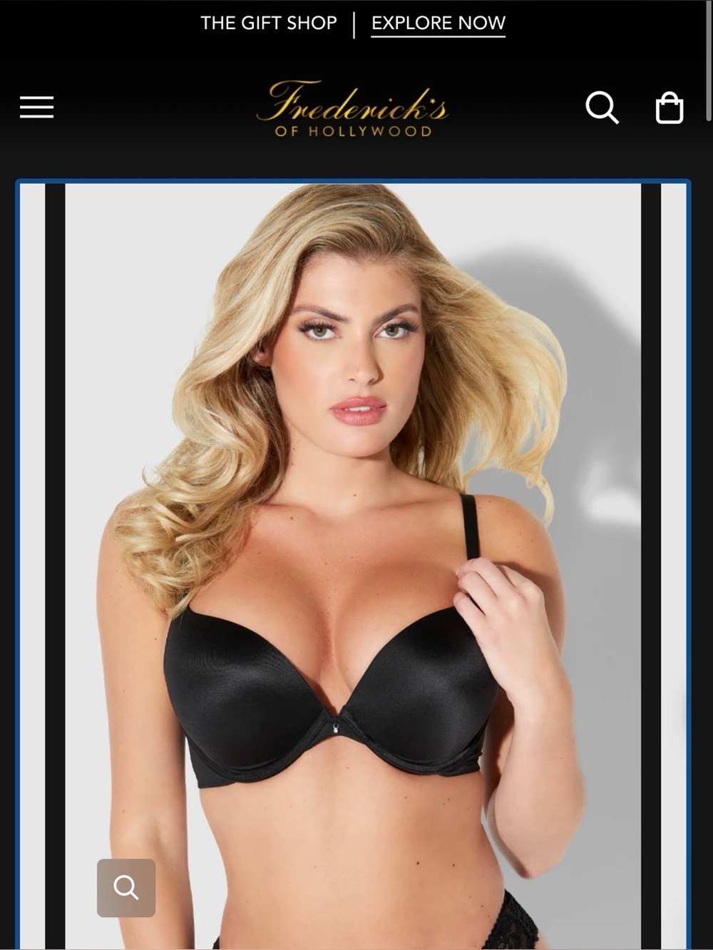 Frederick's of Hollywood Satin Push-Up Bra